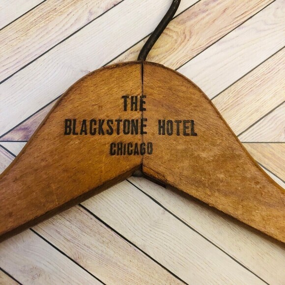 Vintage Hotel Wood Hanger - Chicago - Picture 3 of 9